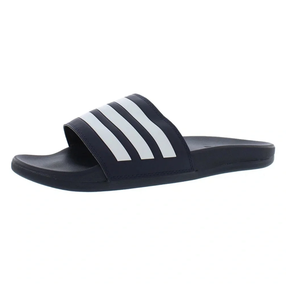 Adidas Unisex Adult Adilette Comfort Slide Sandal Size 11 Legend Ink White Navy